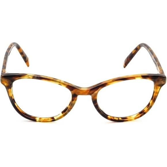 Warby Parker Eyeglasses Madeleine N 214 Brown Marble Cat Eye Frame 47[]18 140 - Picture 1 of 12